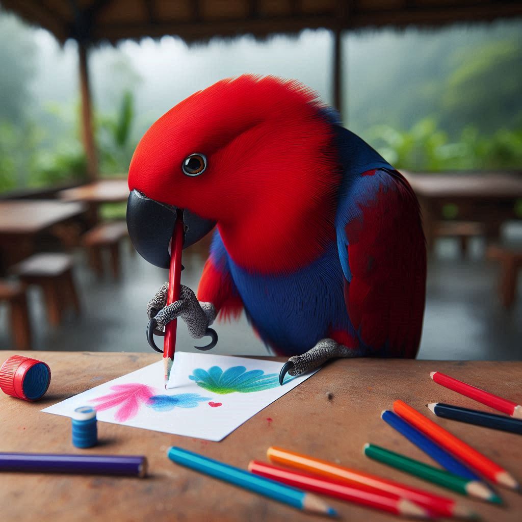 Drawing in Exercises for Your Parrot